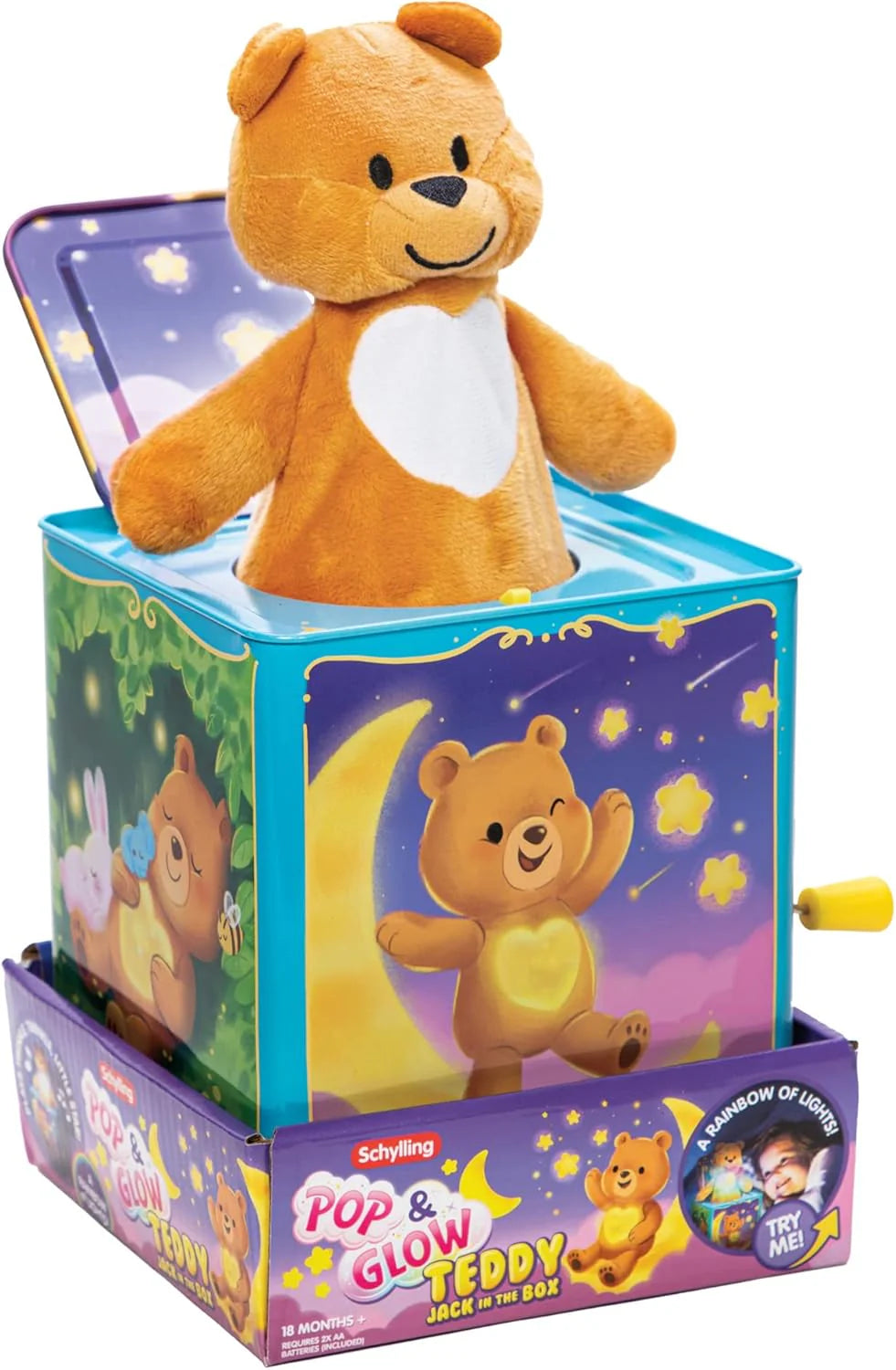 Teddy Bear Pop N Glow Jack in The Box 18mo TPGJB Small