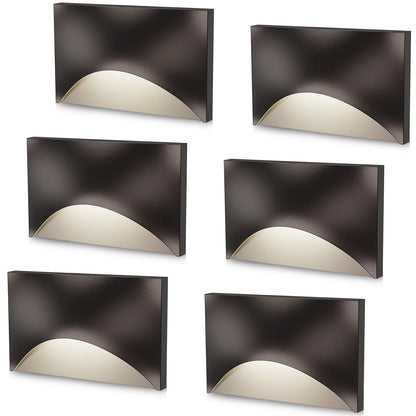 Glitgate 5CCT LED Step Lights, 6 Pack ,45lumens, CCT Selectable, 120V Only