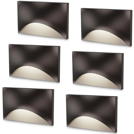Glitgate 5CCT LED Step Lights, 6 Pack ,45lumens, CCT Selectable, 120V Only