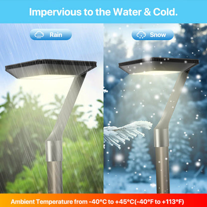 Black Gooseneck Post Top Lights (2 Pack) - TP260/TP325 Series 4720lumens, 4000K, AC120-277V