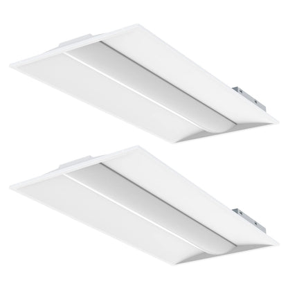 LED Troffer Lights - HPTF01 Series 2 Pack, 6250lumens, Adjustable Wattage & CCT, AC 120-277V
