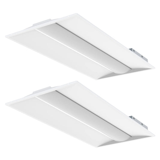 LED Troffer Lights - HPTF01 Series 2 Pack, 6250lumens, Adjustable Wattage & CCT, AC 120-277V