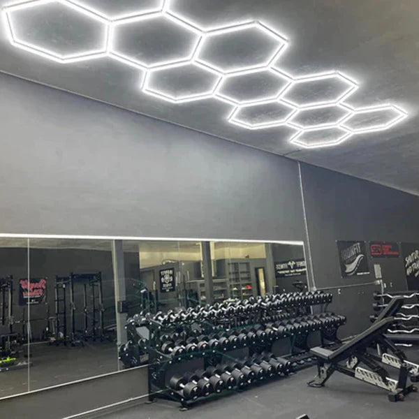 Hexagon Garage Lights Gen 2 - 11 Grid (15.9 x 5.1ft) Long