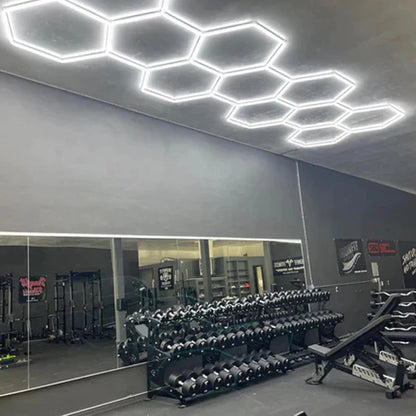 Hexagon Garage Lights Gen 2 - 11 Grid (15.9 x 5.1ft) Long