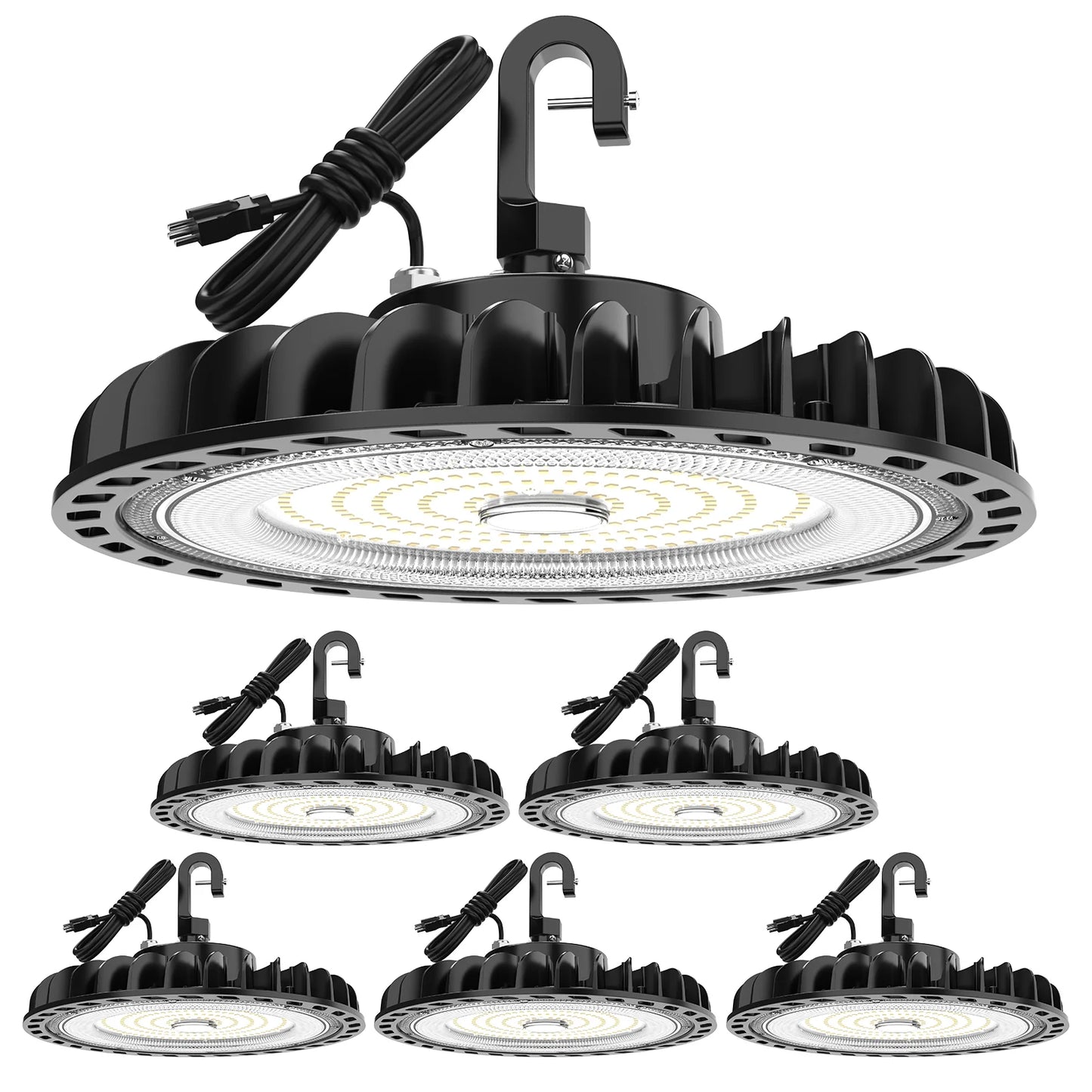 HYPERLITE UFO LED High Bay Light - EC Series, AC 120V, Up to 35700lm, ETL Listed