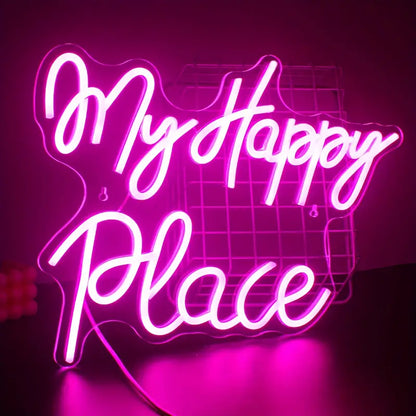 My Happy Place Neon Sign Light