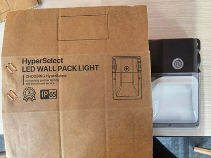 HyperSelect LED Mini Wall Pack Light with Photocell, 3600 lumens, AC 120V