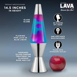 The Original Lava Lamp 145 Techno Chrome Classic Liquid Motion Lamp Pink Lava and Blue Liquid Item 2097 Amazon Exclusive