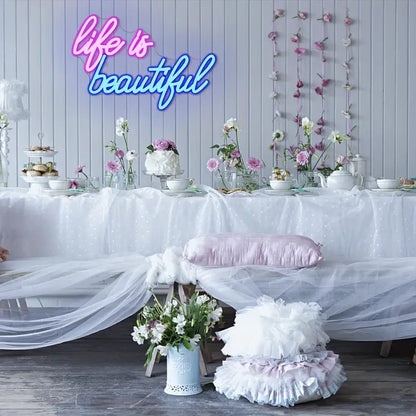 Life is Beautiful LED Neon Sign Light