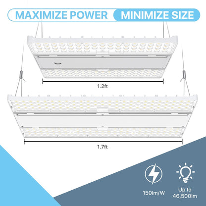 Linear High Bay LED Lights -  LHBC Series, 23500lumens, Selectable Wattage &CCT, AC 277-480V, 1.2ft