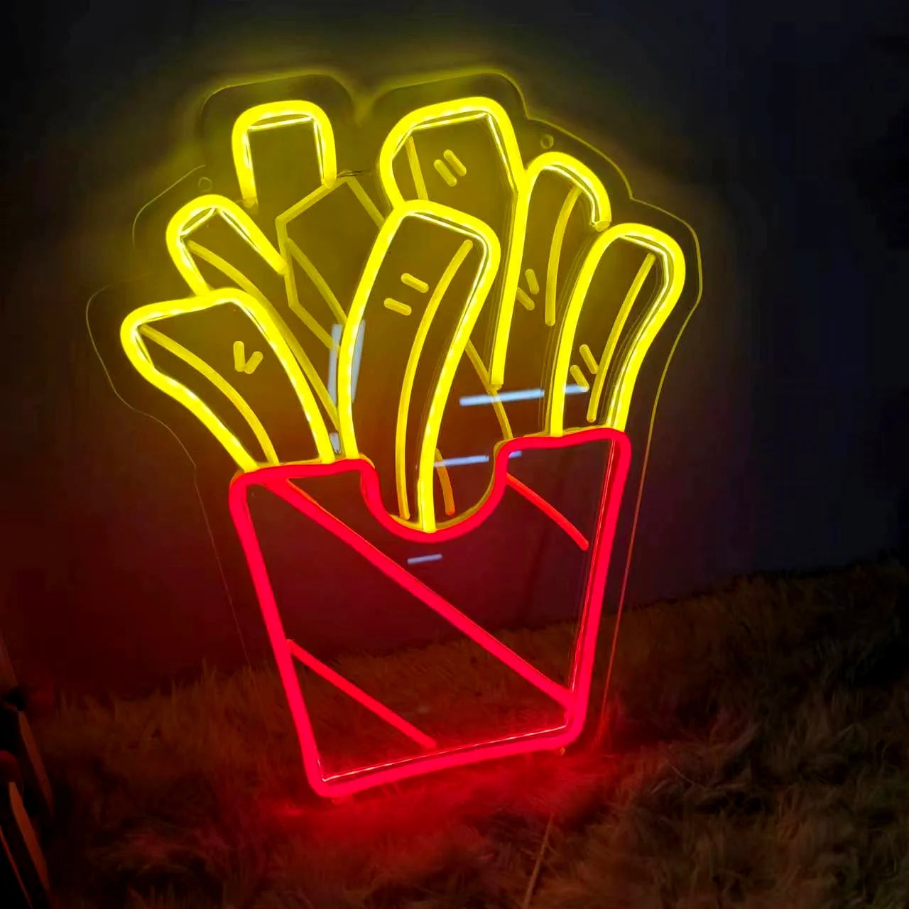 French Fries LED Neon Sign Light
