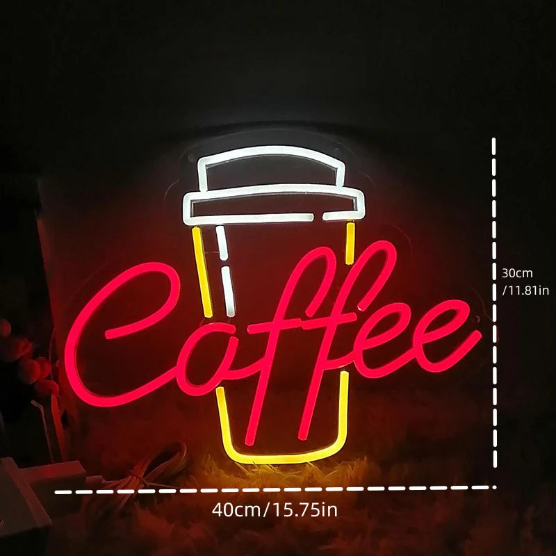 Coffee Cup LED Neon Sign Light