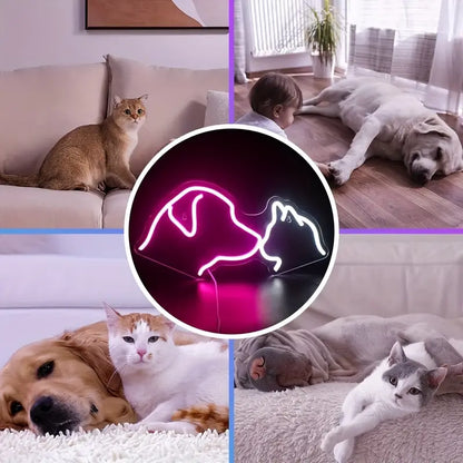 Dog and Cat LED Neon Sign Light