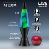 Lava The Original Lamp 145 Vinyl Record Grooved Base Classic Liquid Motion Lamp Yellow and Blue Liquid Item 2020 Amazon Exclusive