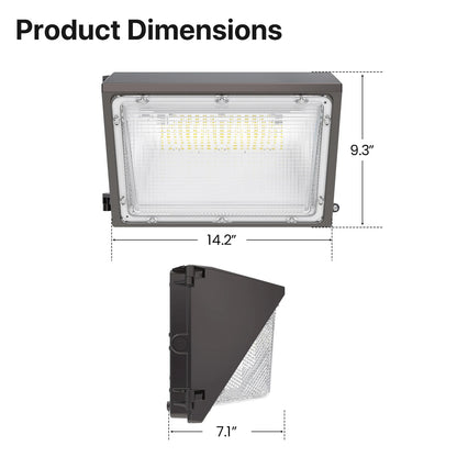 Wall Pack LED Lights -HPWP01 Series, 12800lumens, Adjustable Wattage & CCT, 120-277V