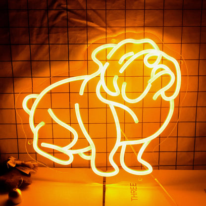 Bull Dog LED Neon Sign Light