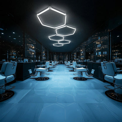 Hyperlite Hexagon Garage Lights Gen 2 - 5 Grid (12.4 x 4 ft)
