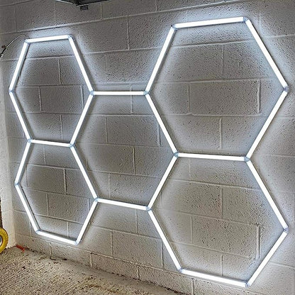 Hyperlite Hexagon Garage Lights Gen 2 - 1 Grid (3.0 x 2.6 ft)