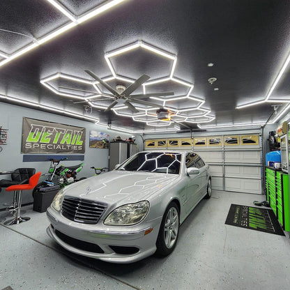 Hyperlite Hexagon Garage Lights Gen 2 - 14 Grid (12.5 x 7.3 ft)