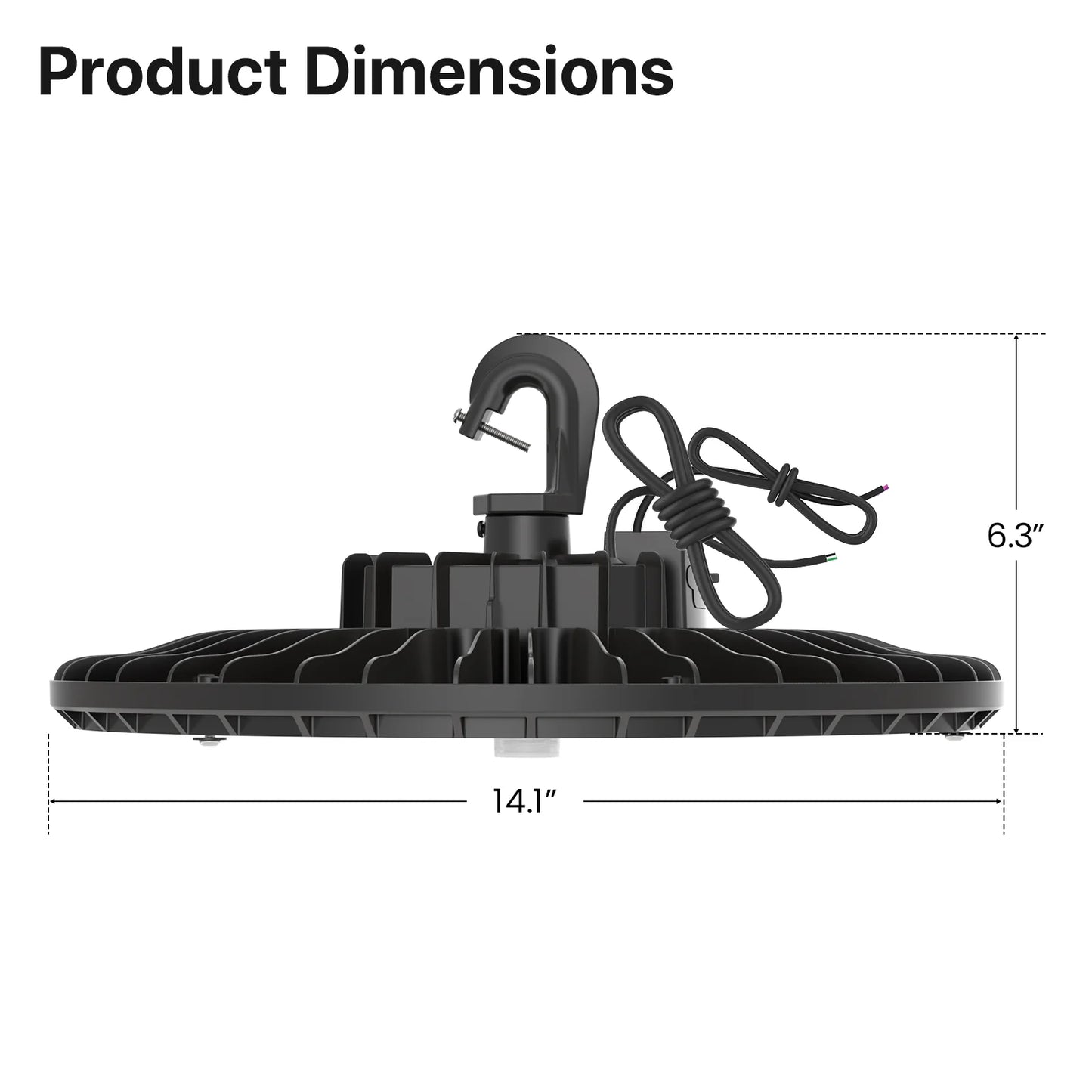 UFO High Bay LED Lights - HPHB01 Series, 36000lumens, Adjustable Wattage & CCT, 120-277V