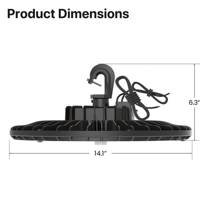 UFO High Bay LED Lights - HPHB01 Series, 36000lumens, Adjustable Wattage & CCT, 120-277V