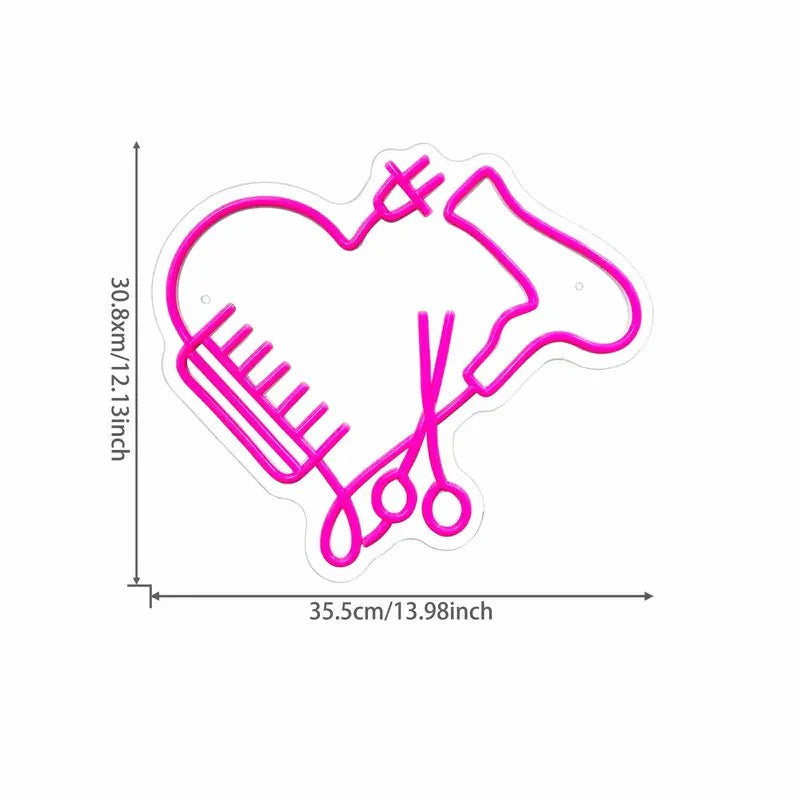 Pink Barber LED Neon Sign Light