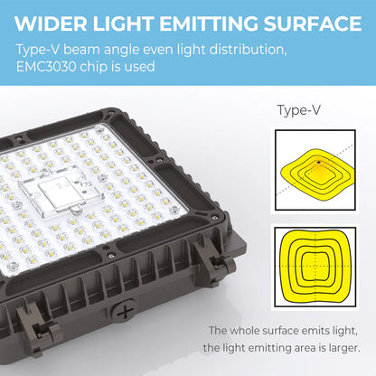 LED Canopy Light - Vega Series, 8450lumens, 5000K, AC 100-277V