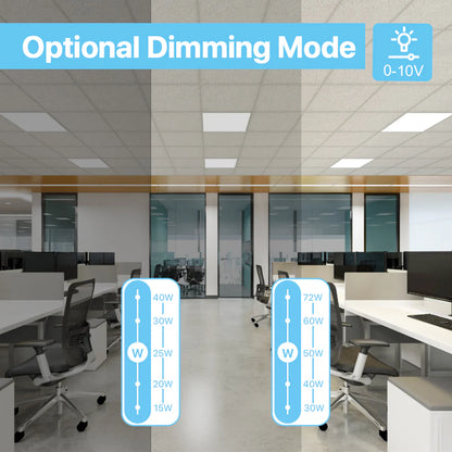 Recessed Mount Panel Light - BPL Series 4 Pack, 9000lumens, Selectable Wattage & CCT, AC 120-277V