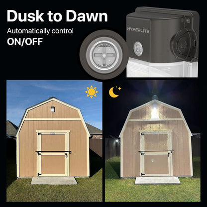 LED Mini Wall Pack Light with Photocell, 3600 lumens, 5000K, AC 120V