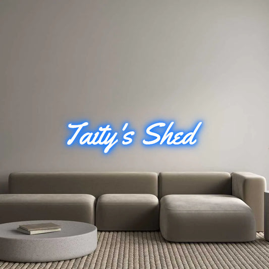 Custom Neon Light Taity's Shed