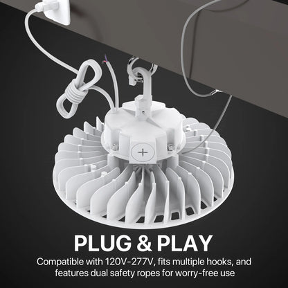 Hyperlite LED High Bay Light - White Hero Series, 14500lumens, Selectable Wattage & CCT, AC 120-277V