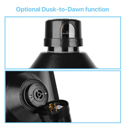 Post Top Light - TP350 Series, 6500lumens, Selectable Wattage&CCT, AC 120-277V, Photocell Optional,Wide Lighting Coverage