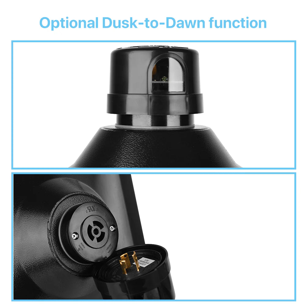 Post Top Light - TP350 Series, 10800lumens, Selectable Wattage&CCT, AC 120-277V, Photocell Optional,Wide Lighting Coverage