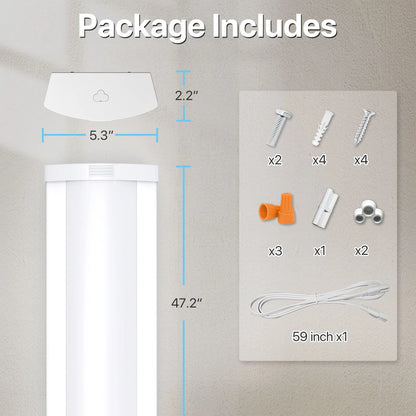 Hyperlite 4FT LED Wraparound Light, 6600lumens, 5000K, Selectable Wattage, AC 120V