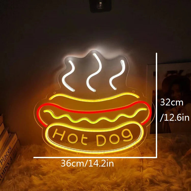 Hot Dog LED Neon Sign Light