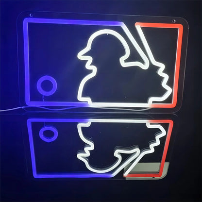 Baseball Man LED Neon Sign Light