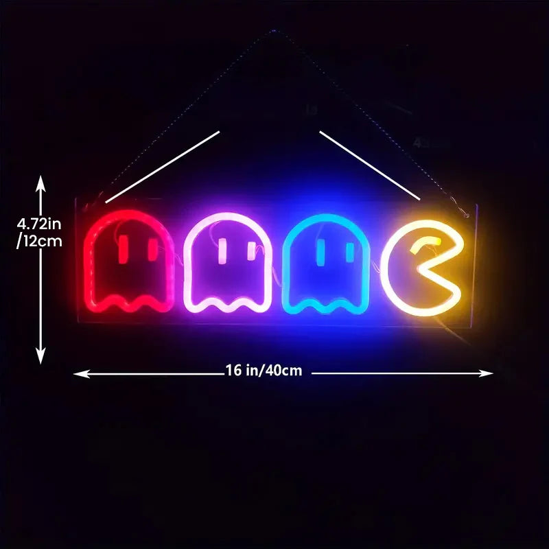 Pac-Man LED Neon Sign Light