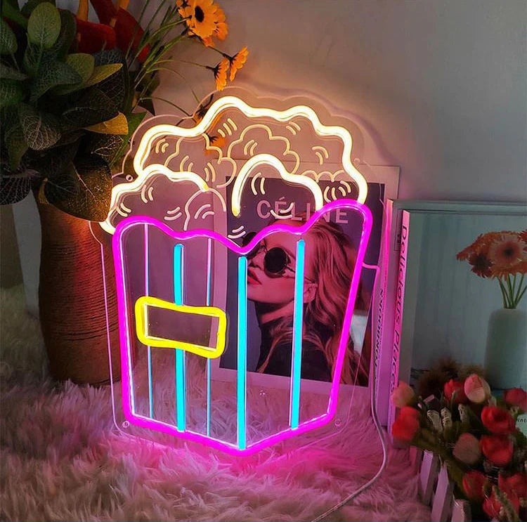 Popcorn LED Neon Sign Light