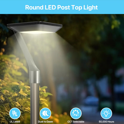 Bronze Gooseneck Post Top Lights (2 Pack) - TP260 Series, 6750lumens, 5000K, AC 120-277V