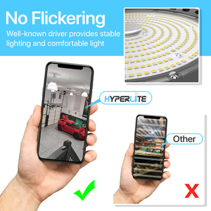 Hyperlite LED High Bay Light - White Hero Series, 21000lumens, Selectable Wattage&CCT, AC 120-277V