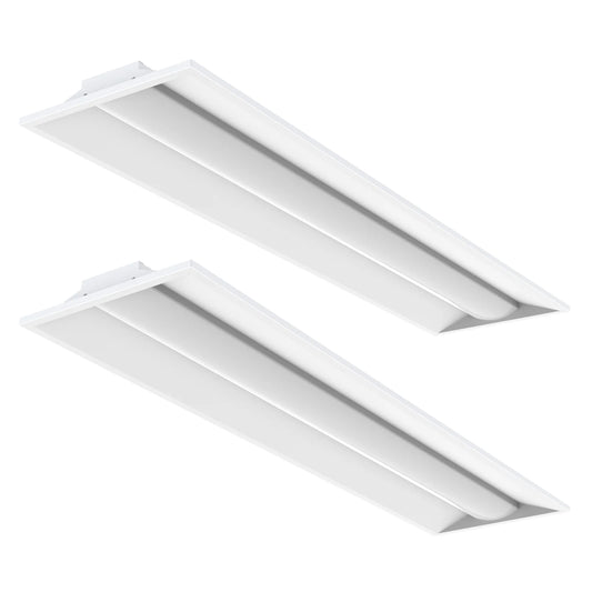 LED Troffer Lights - HPTF01 Series 2 Pack, 5000lumens, Adjustable Wattage & CCT, AC 120-277V