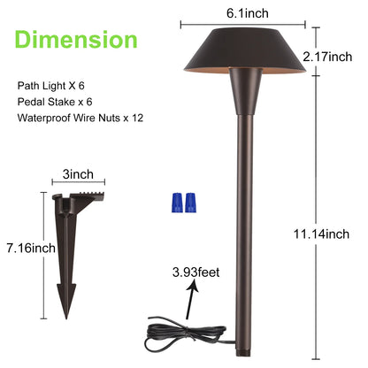 Glitgate 3CCT Landscape Path Light, 6 Pack