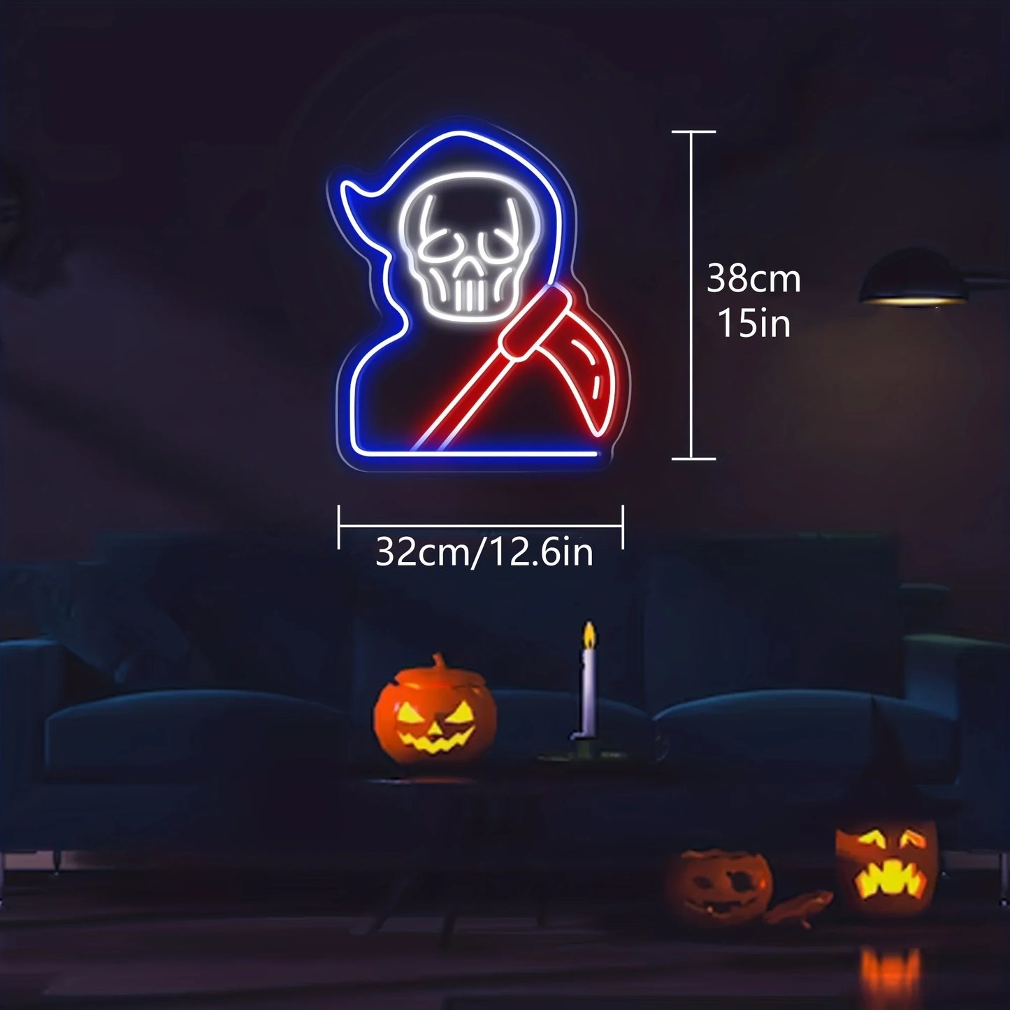 Grim LED Neon Sign Light