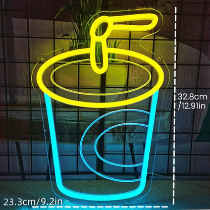 Cup LED Neon Sign Light