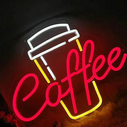 Coffee Cup LED Neon Sign Light