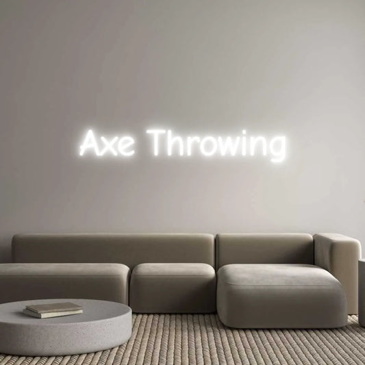 Custom Neon Light Axe Throwing