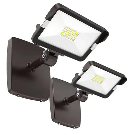 Hyperlite Led Flood Light - Mars Series (Knucle Mount) 2 Pack, 7700lumens, 5000K, AC 120V With Junction Box