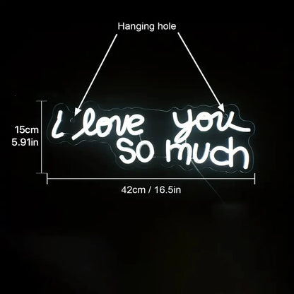 I love you so much Neon Sign Light