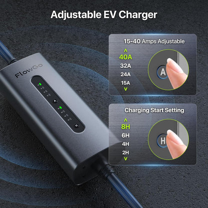 Flowgo 40A Level 2 Tesla Charger (NACS) – 240V