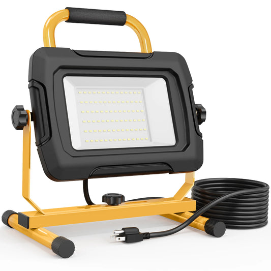 Hyperlite LED Work Light, 5000lumens, 5000K, AC/DC 12-24V, Waterproof, Portable Job Site Light